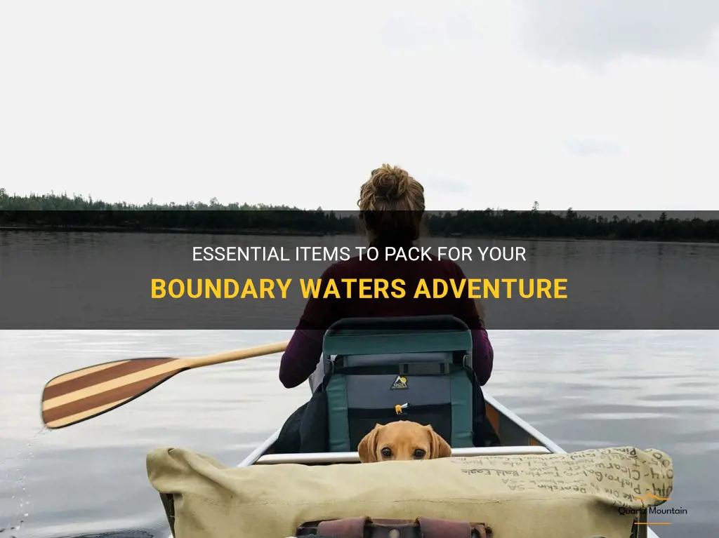 what to pack to boundary waters