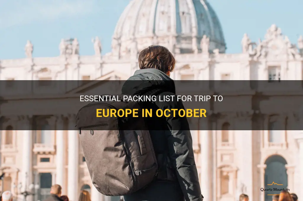 what to pack to europe in October