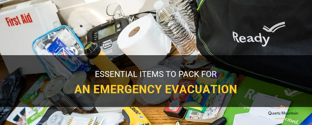 what to pack to evacuate