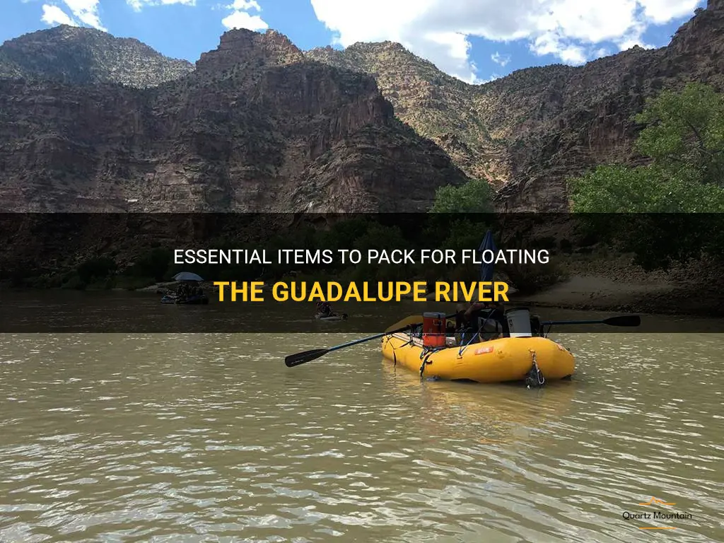 what to pack to float the guadalupe river
