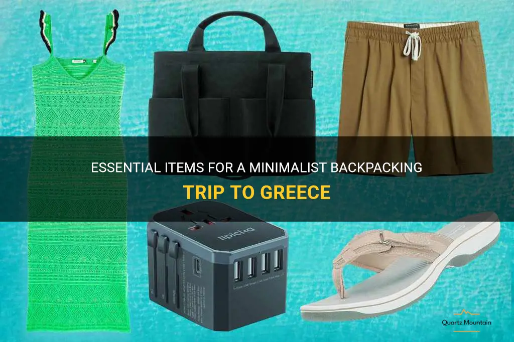 what to pack to greece backpack light