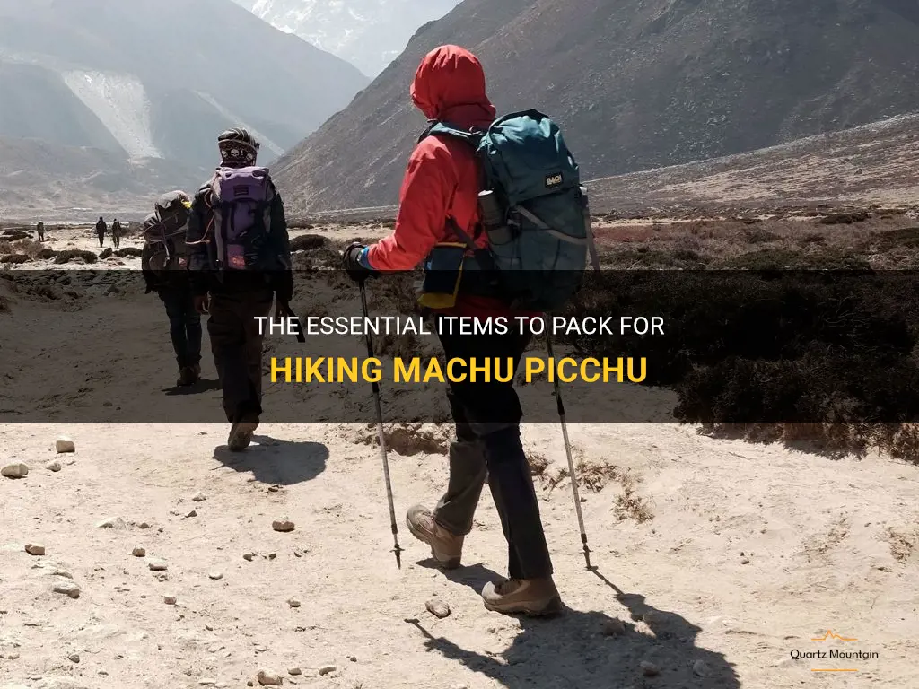 what to pack to hike machu picchu