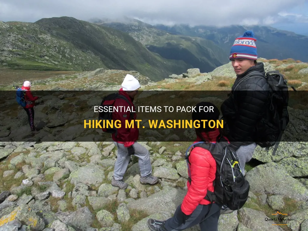 what to pack to hike mt wzshigton