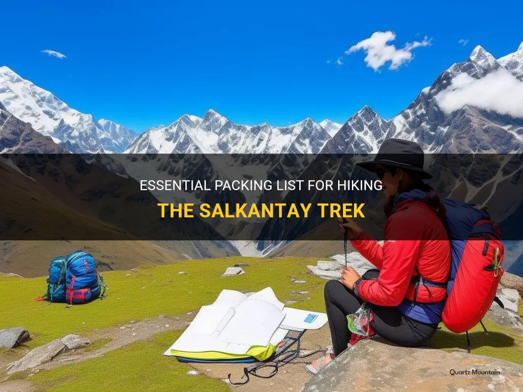 what to pack to hike salkantay trek