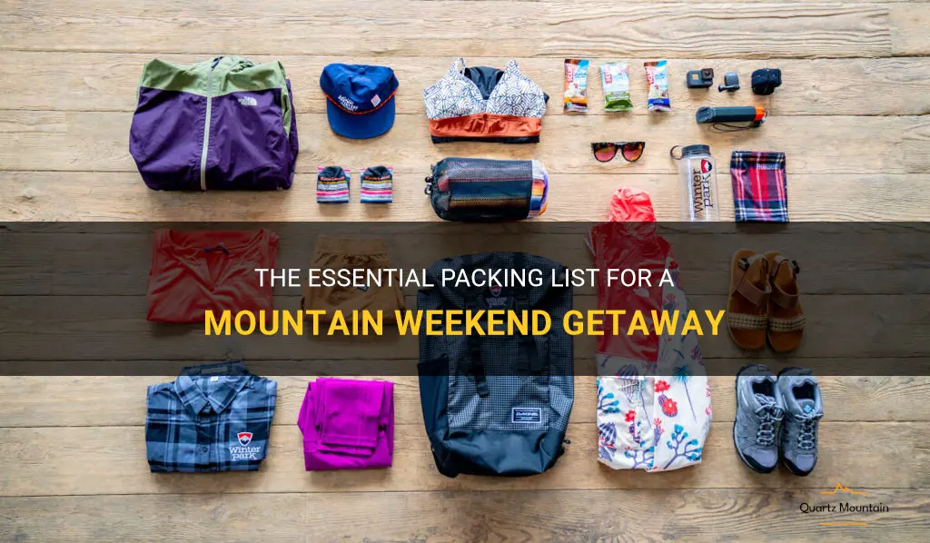 what to pack to mountain weekend