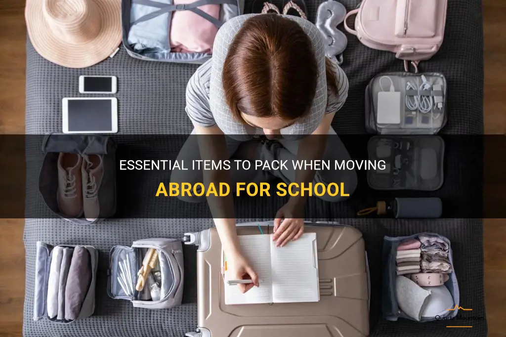what to pack to move countries for school