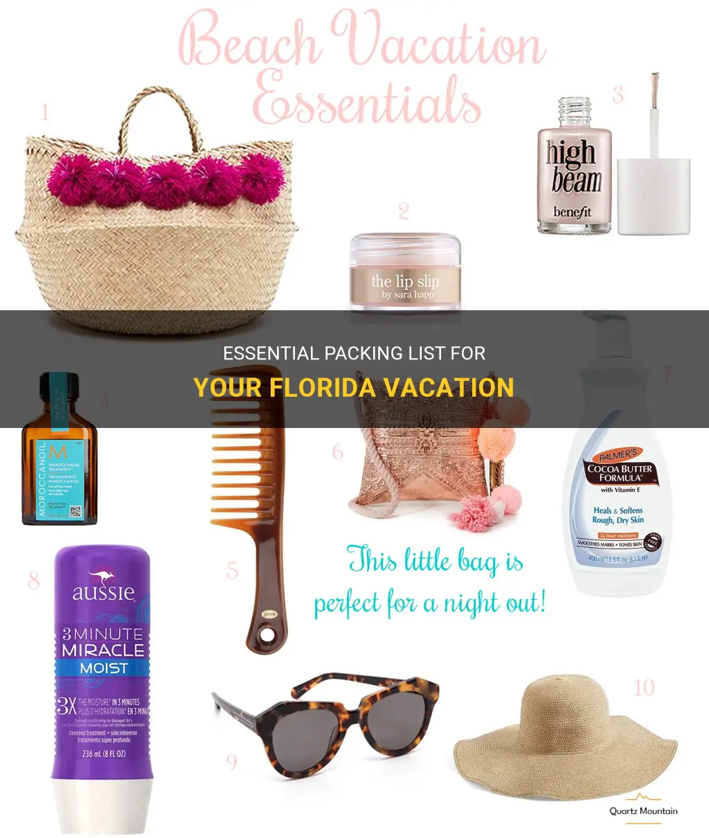 what to pack when going on vacation to florida