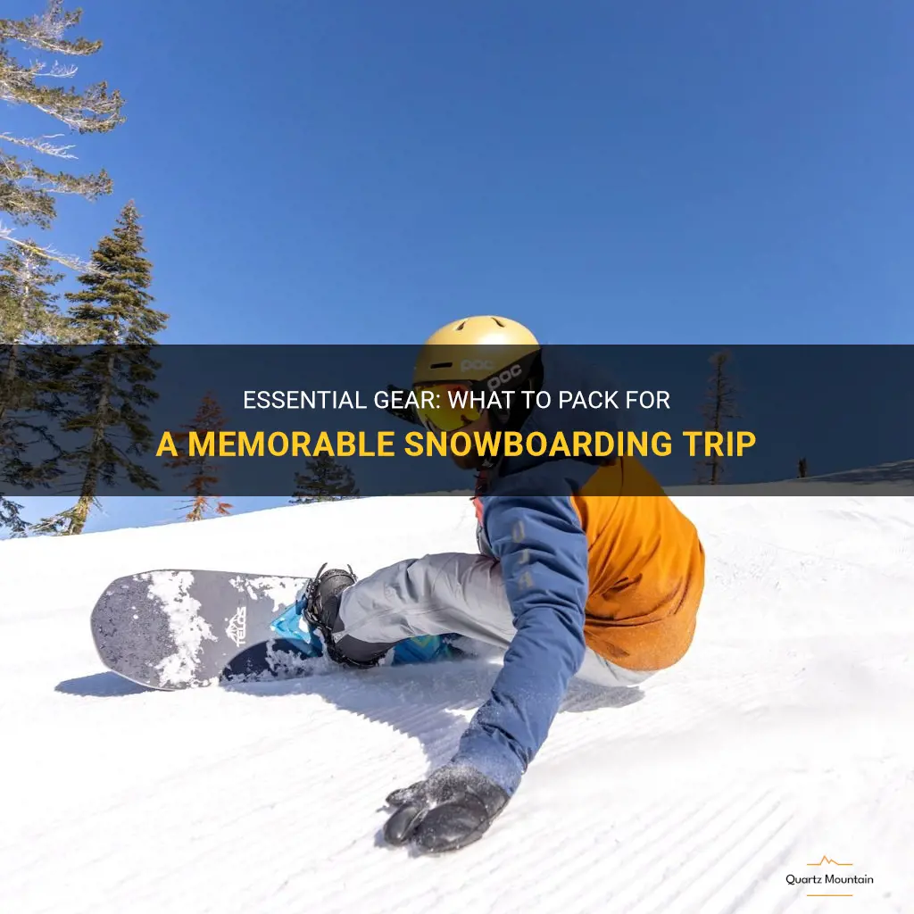 what to pack when going snowboarding