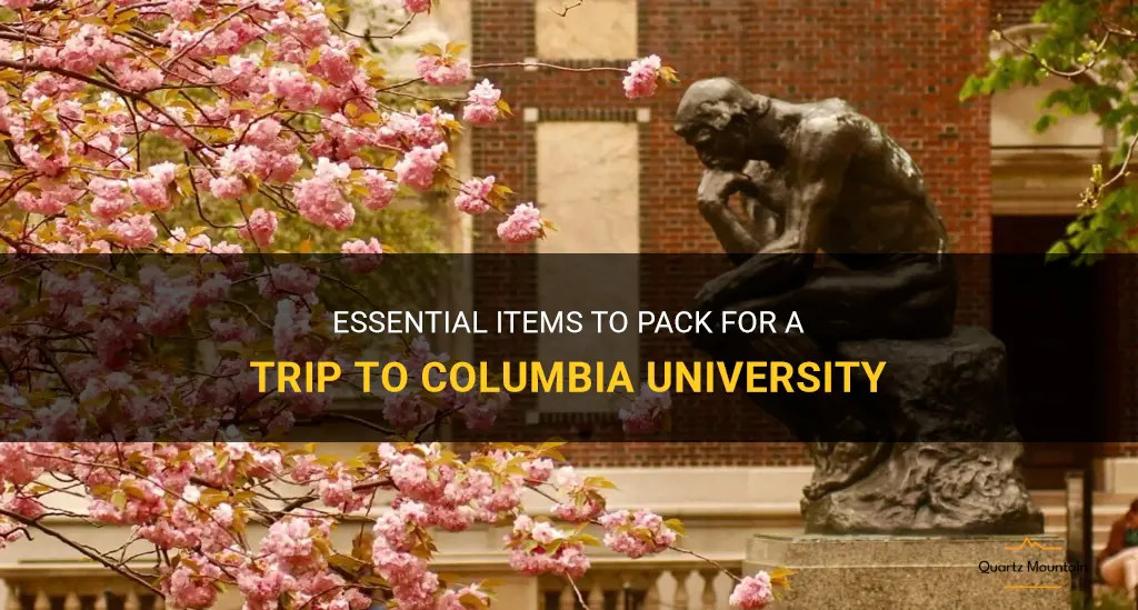 what to pack when going to columbia university