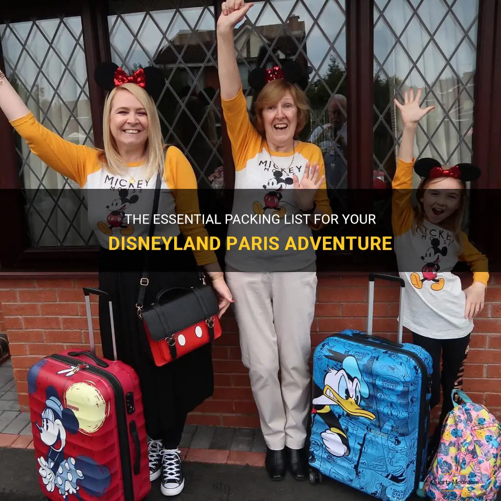 what to pack when going to disneyland paris