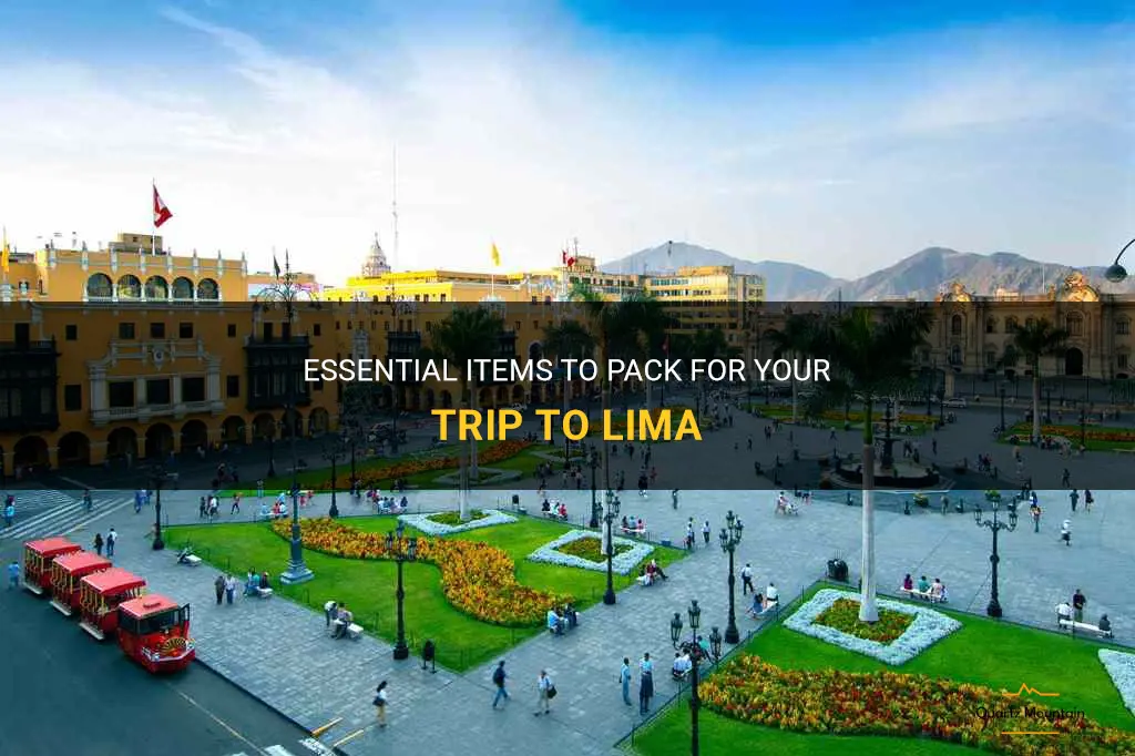 what to pack when going to lima