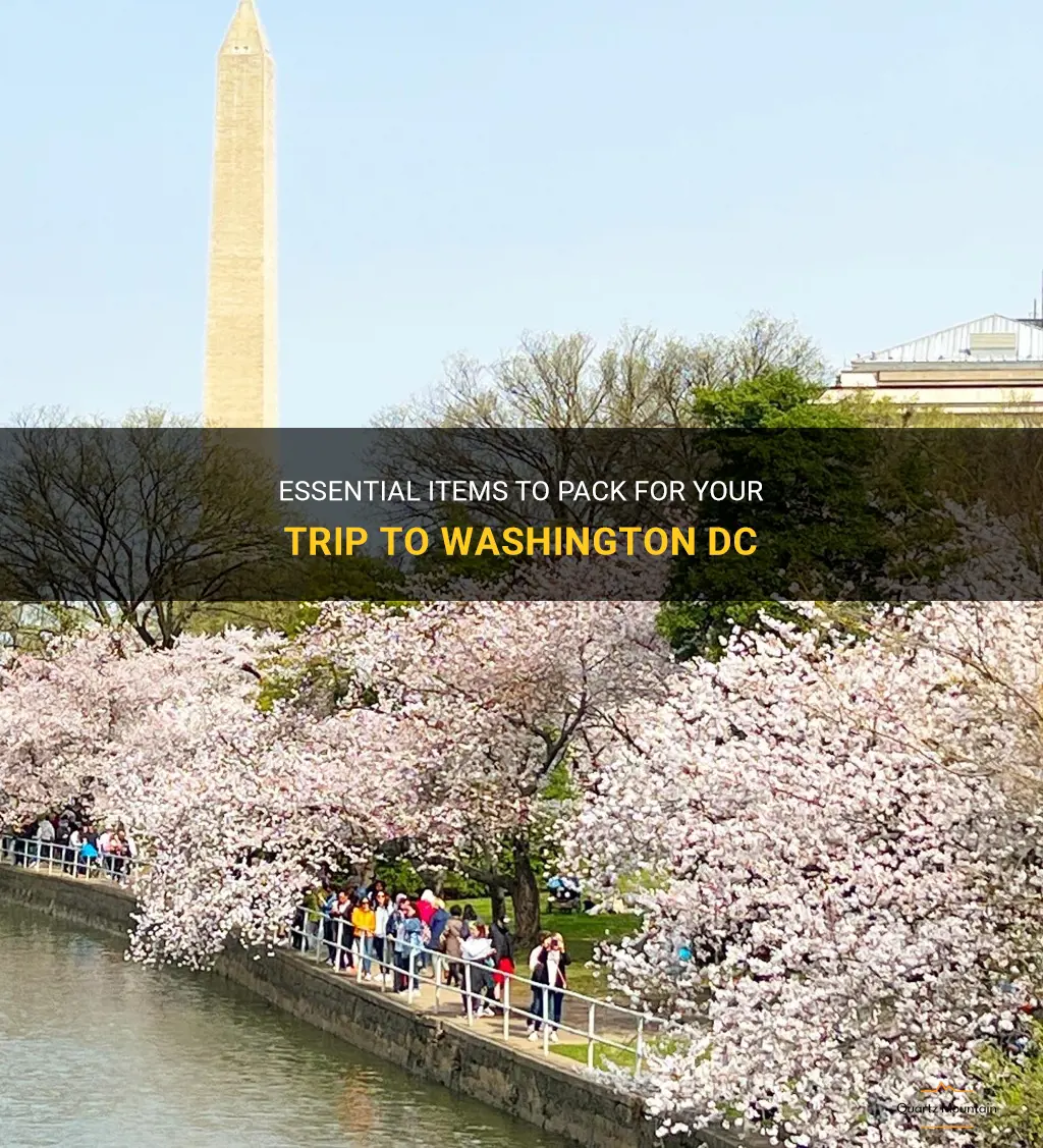 what to pack when going to washington dc
