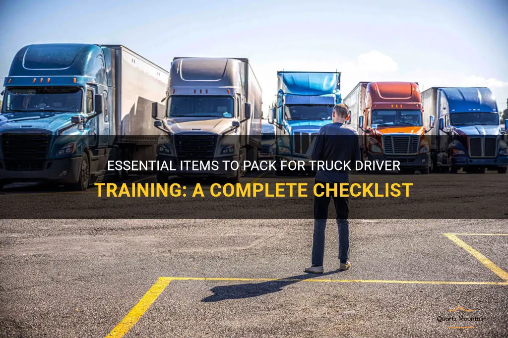 what to pack when headed to truck driver training