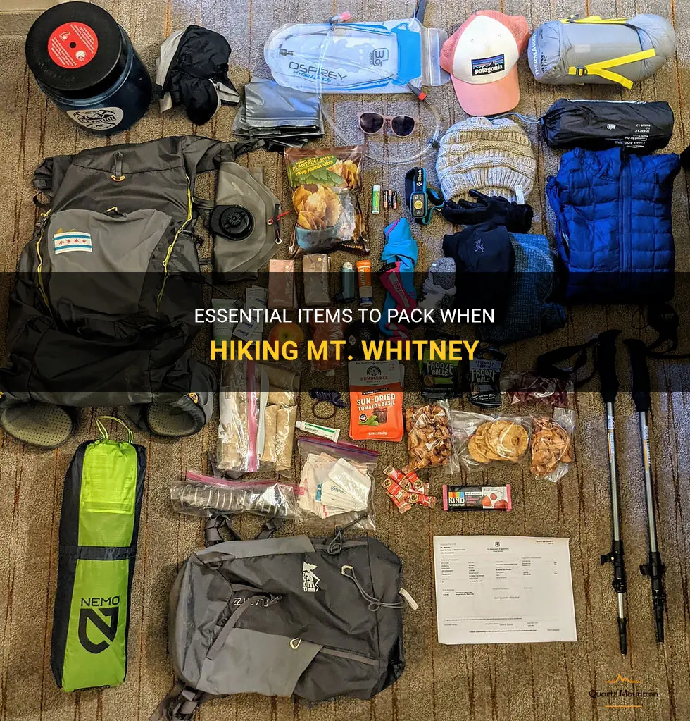 what to pack when hiking mt whitney