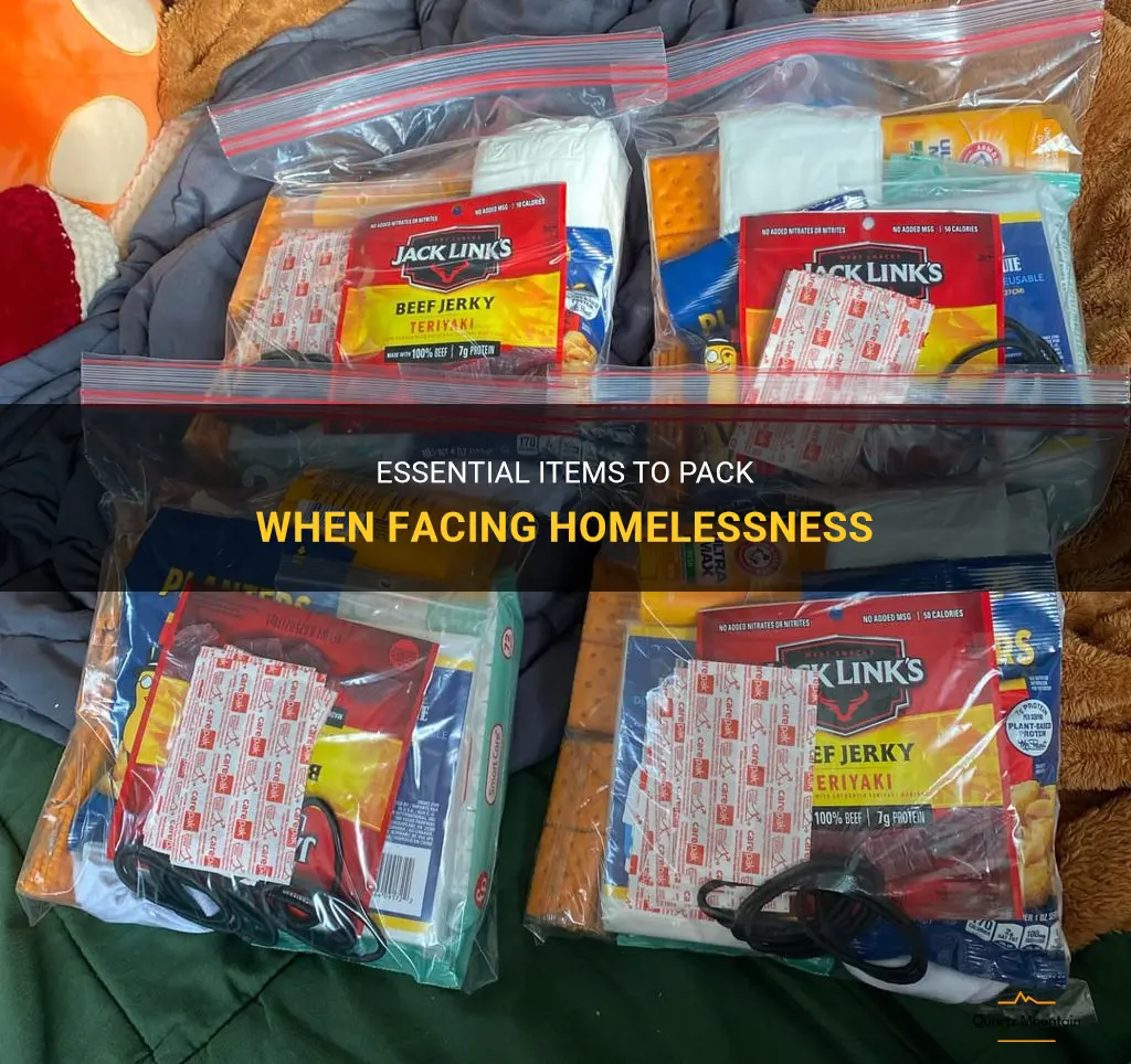 what to pack when homeless