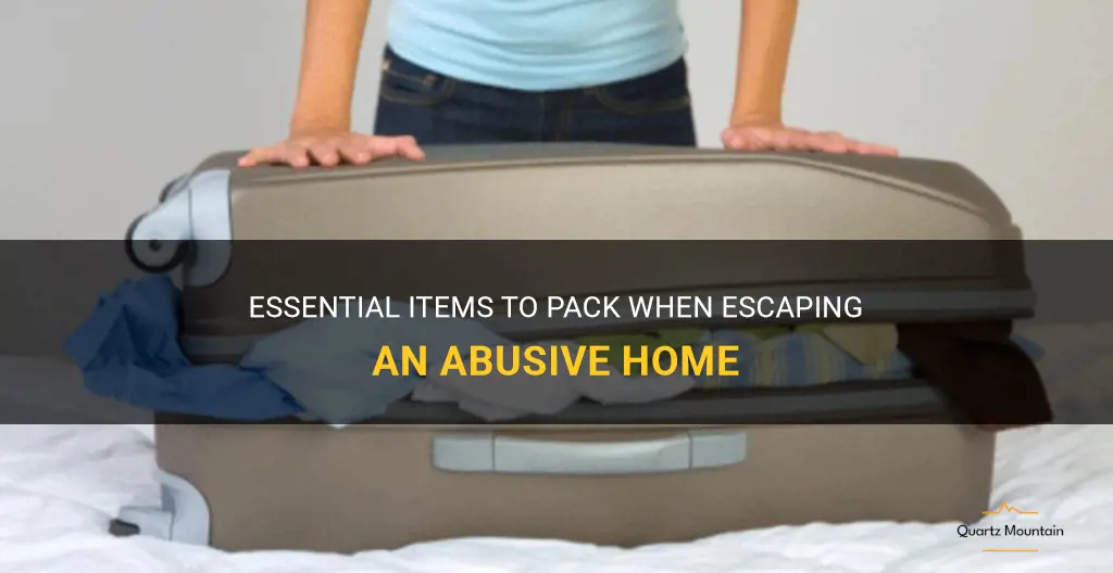 what to pack when running away from abusive home