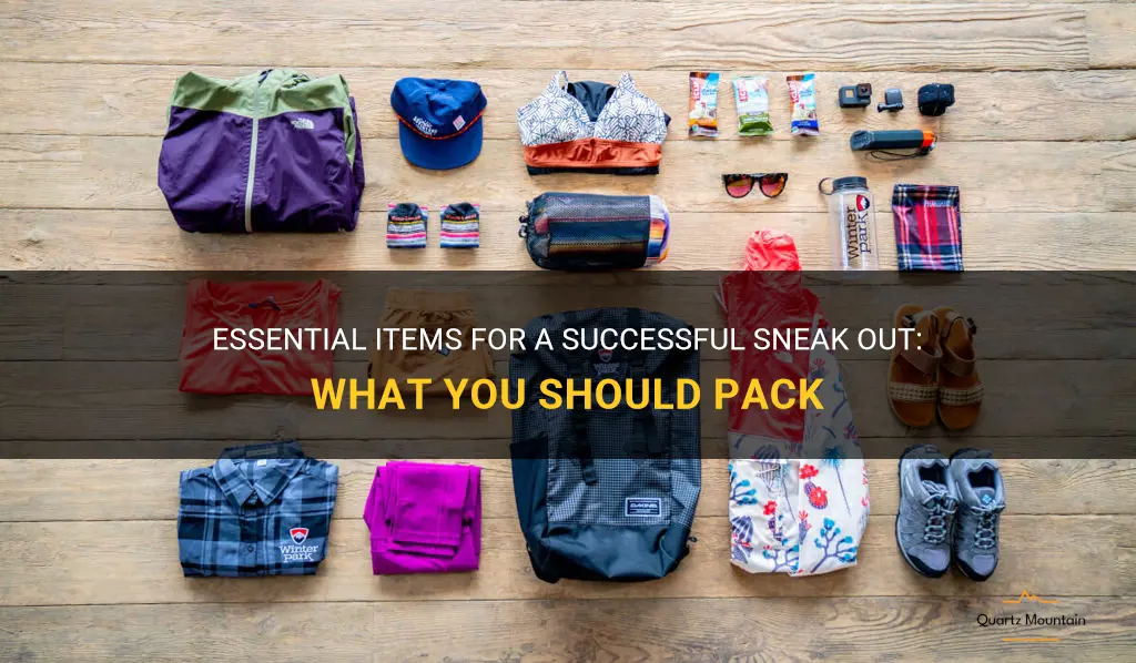 what to pack when sneaking out