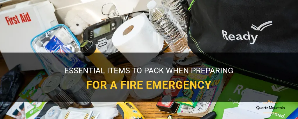 what to pack when there is a fire