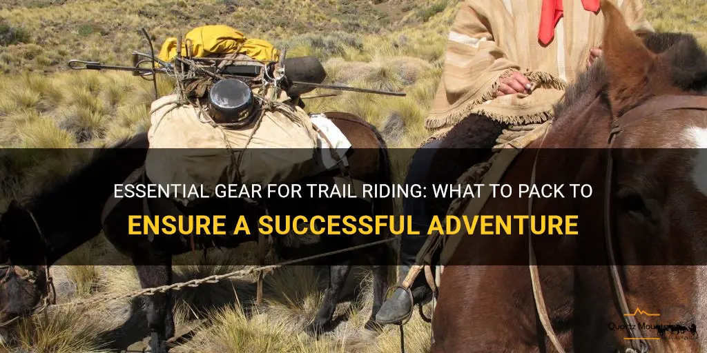 what to pack when trail riding