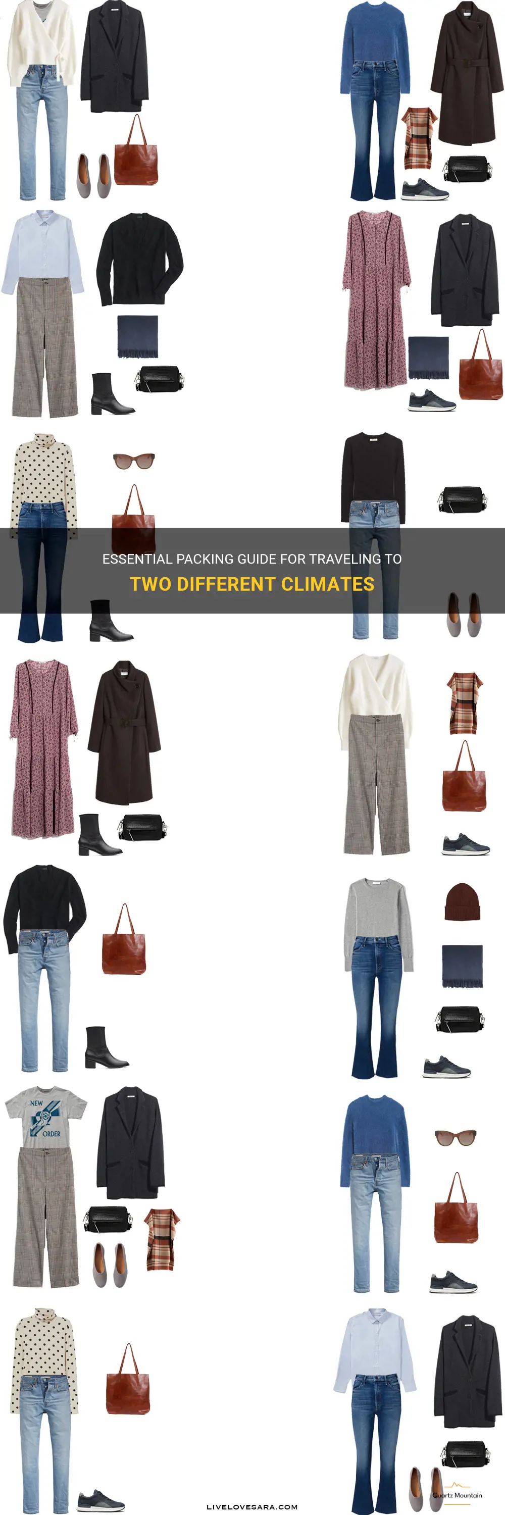 what to pack when traveling to 2 different climates
