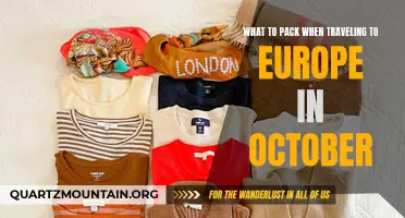 Essential Items to Pack for a Trip to Europe in October