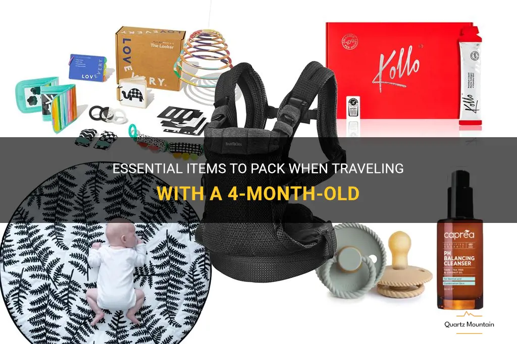 what to pack when traveling with 4month old