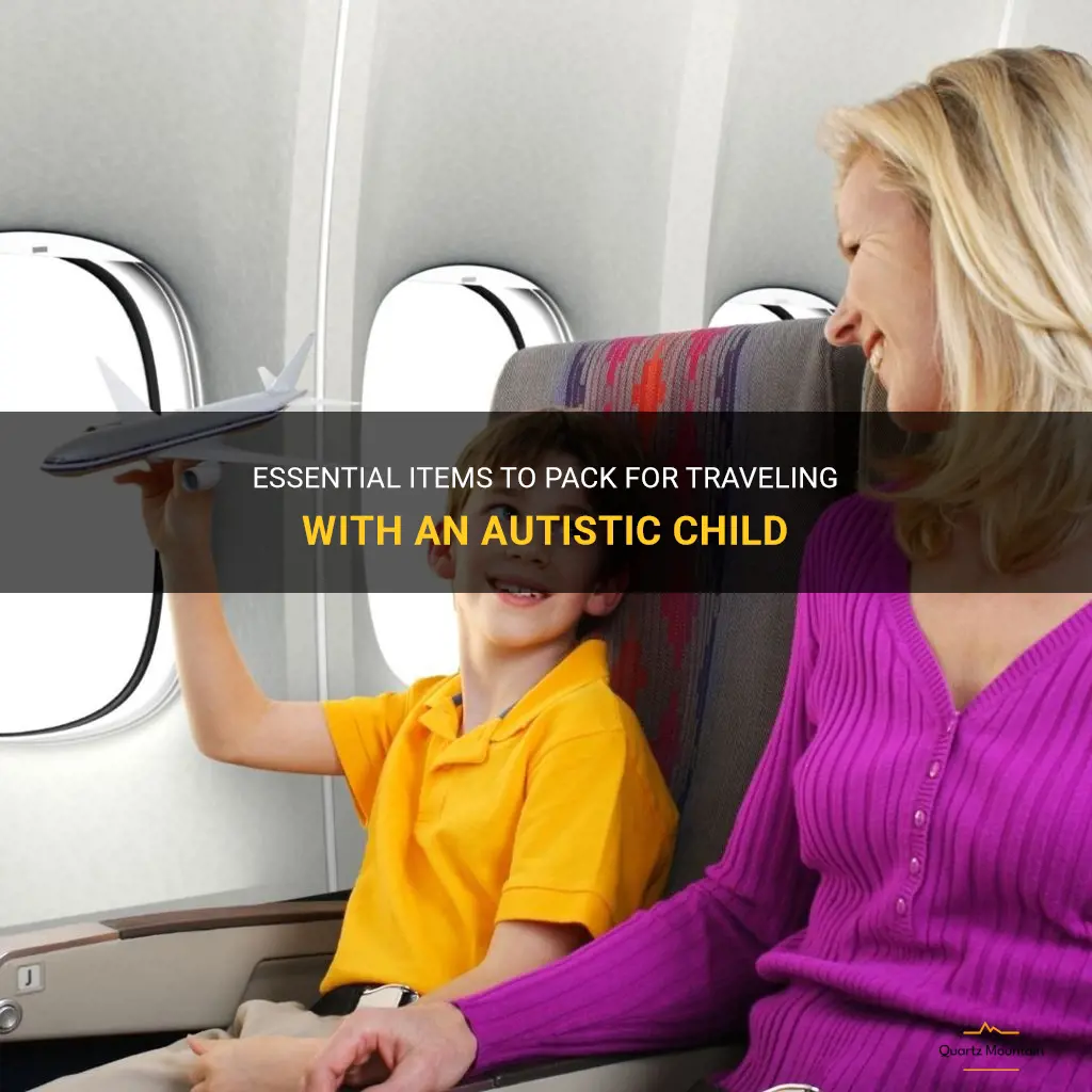 what to pack when traveling with autistic child