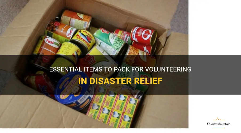what to pack when volunteering for disaster relief