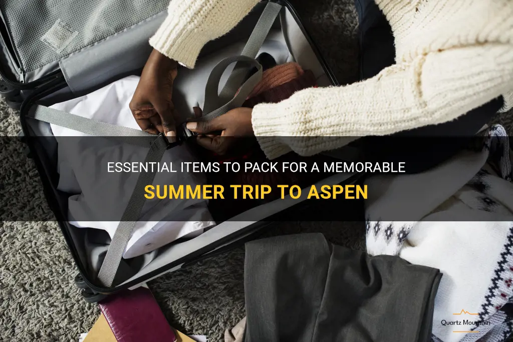 what to pack when you go to aspen in summer