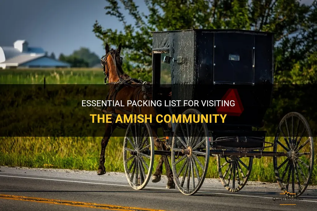 what to pack when your going to the amish