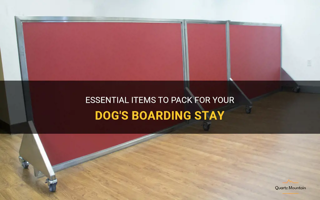 what to pack your dog for boarding