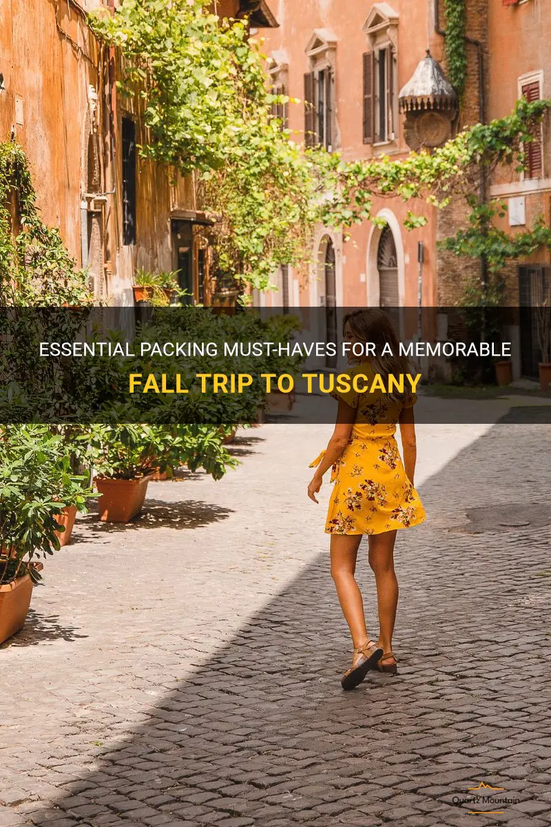 what to packe for fall in tuscany