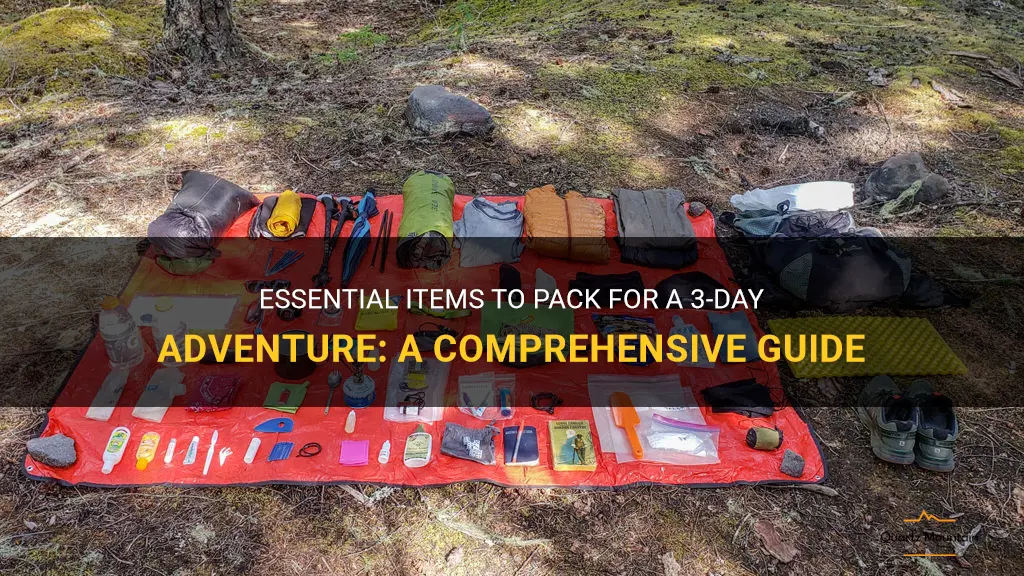 what to put in a 3 day pack