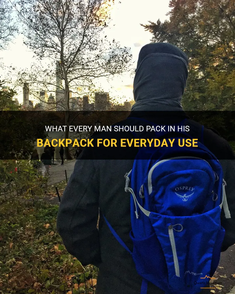 what to put in a back pack men