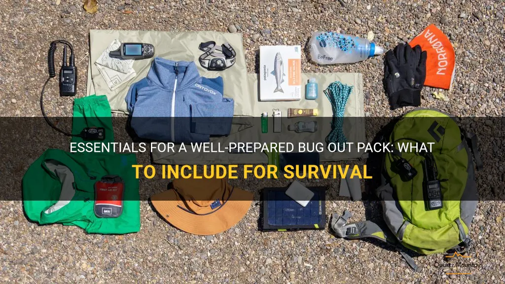 what to put in a bug out pack