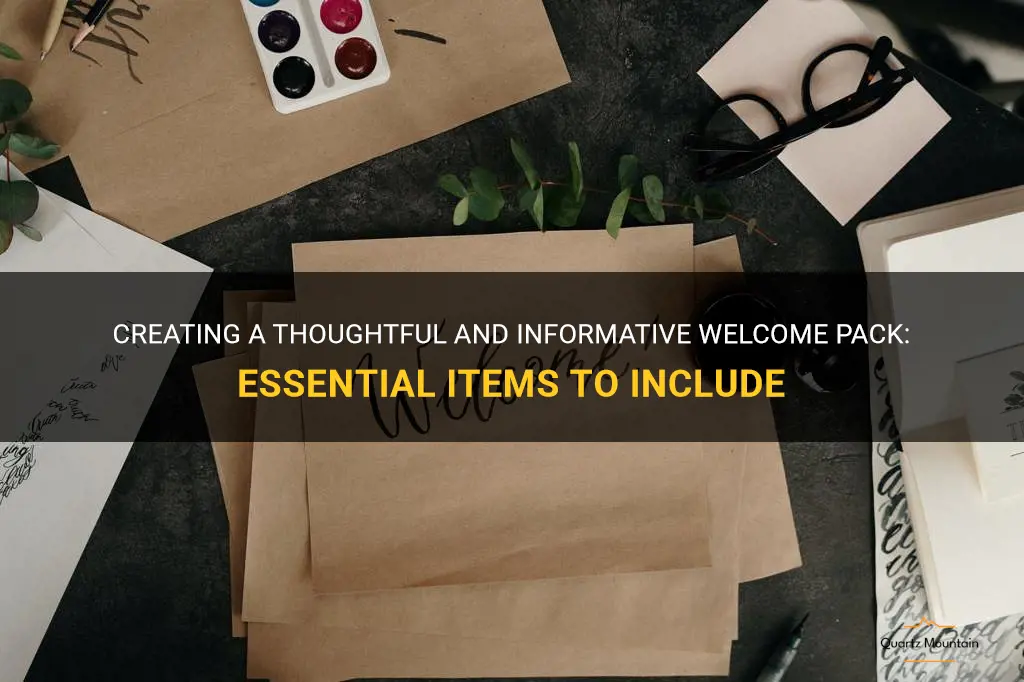 what to put in a welcome pack