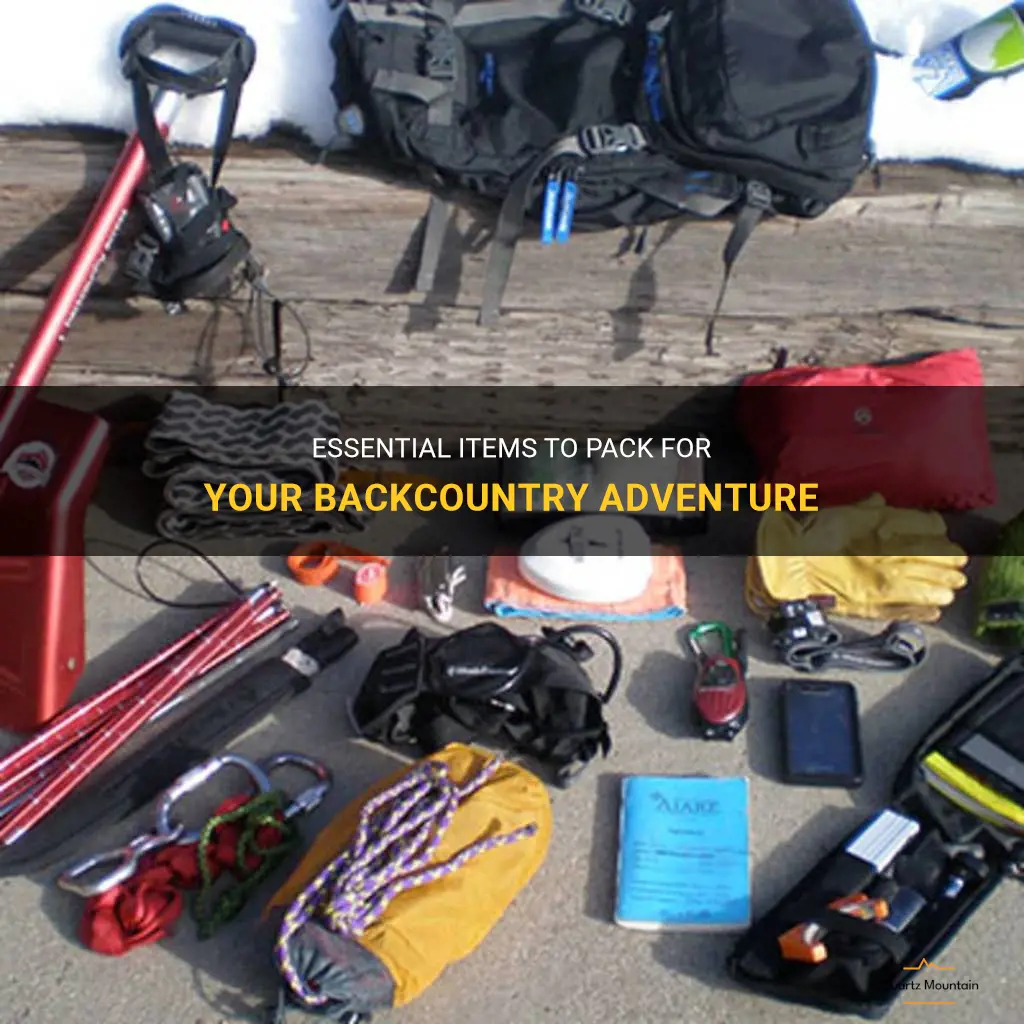 what to put in your back country pack