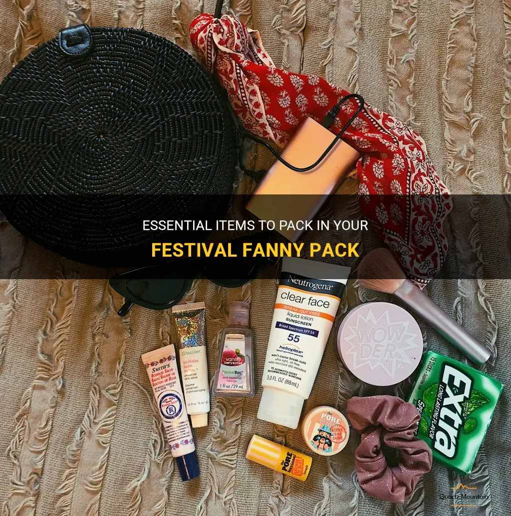 what to put in your festival fanny pack