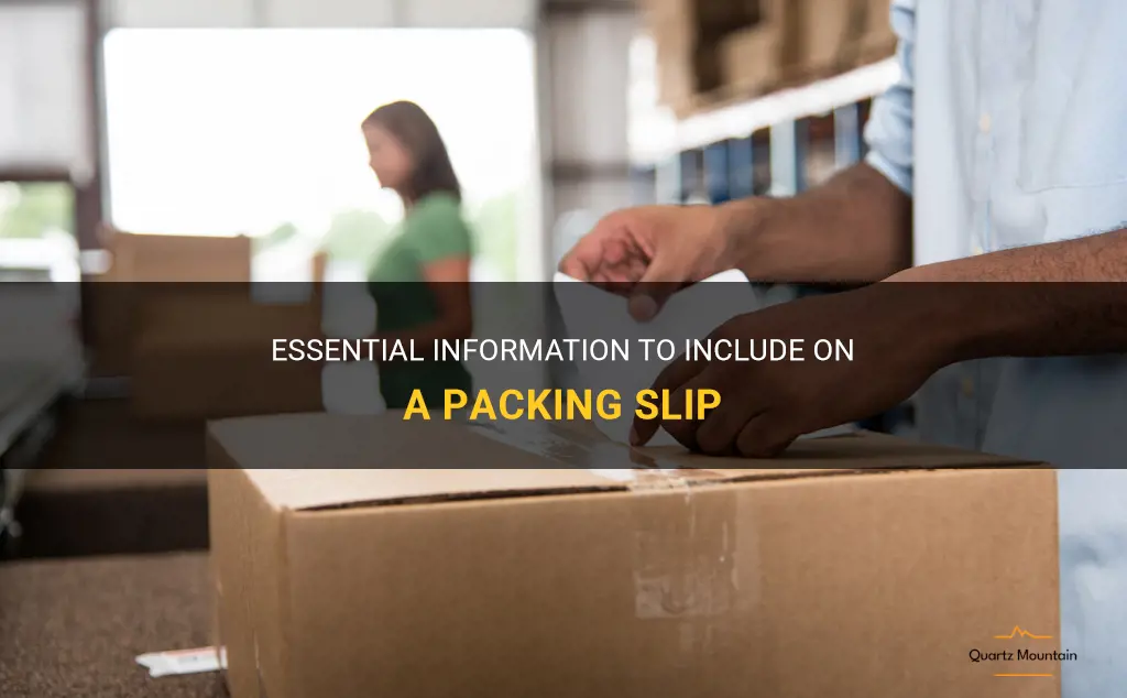 what to put on a packing slip