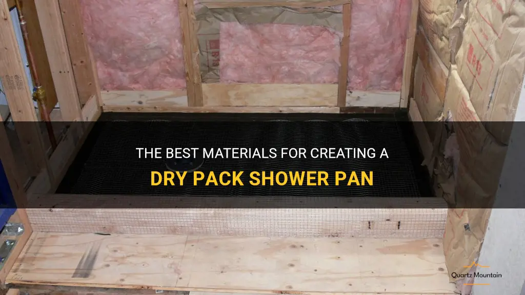 what to use for dry pack shower pan