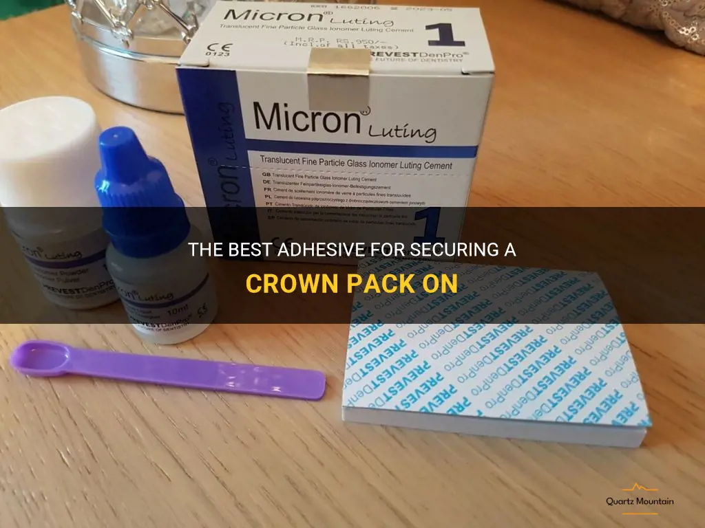 what to use to clue a crown pack on